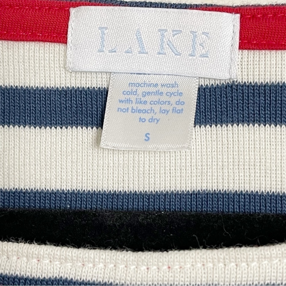 LAKE Women’s French Blue Breton Supima Cotton Dress - Small - Picture 3 of 9